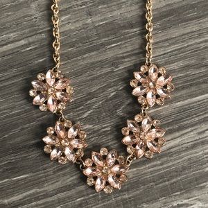 Pink Flower Statement Necklace